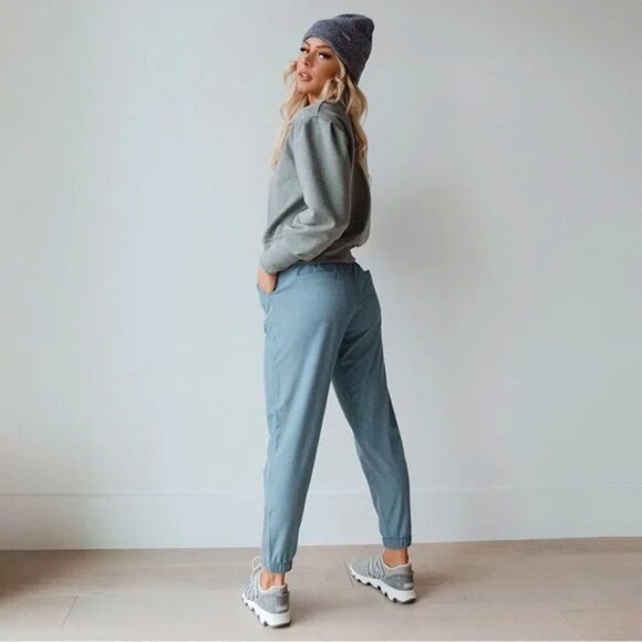 Albion Fit Jetsetter Joggers Light Chambray XXS Petite - Picture 3 of 13